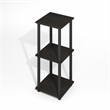 Furinno SIMPLISTIC End Table in Set of Two in Black Espresso/Black