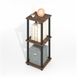 Furinno SIMPLISTIC End Table in Set of Two in Brown Walnut/Black