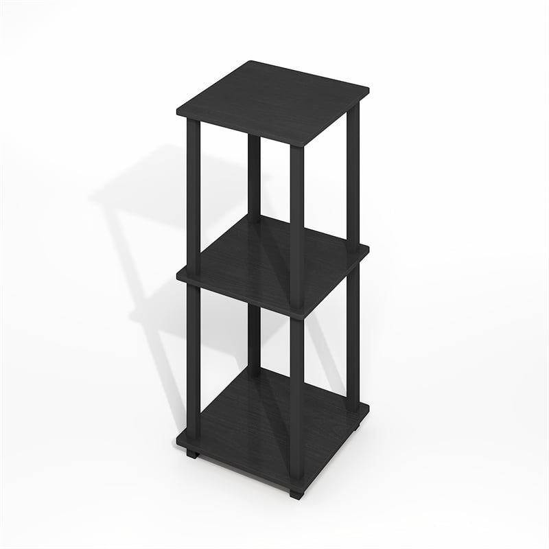 Furinno SIMPLISTIC End Table in Set of Two in Dark Americano/Black