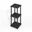 Furinno SIMPLISTIC End Table in Set of Two in Dark Americano/Black