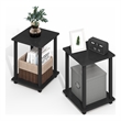 Furinno SIMPLISTIC End Table in Set of Two in Dark Americano/Black