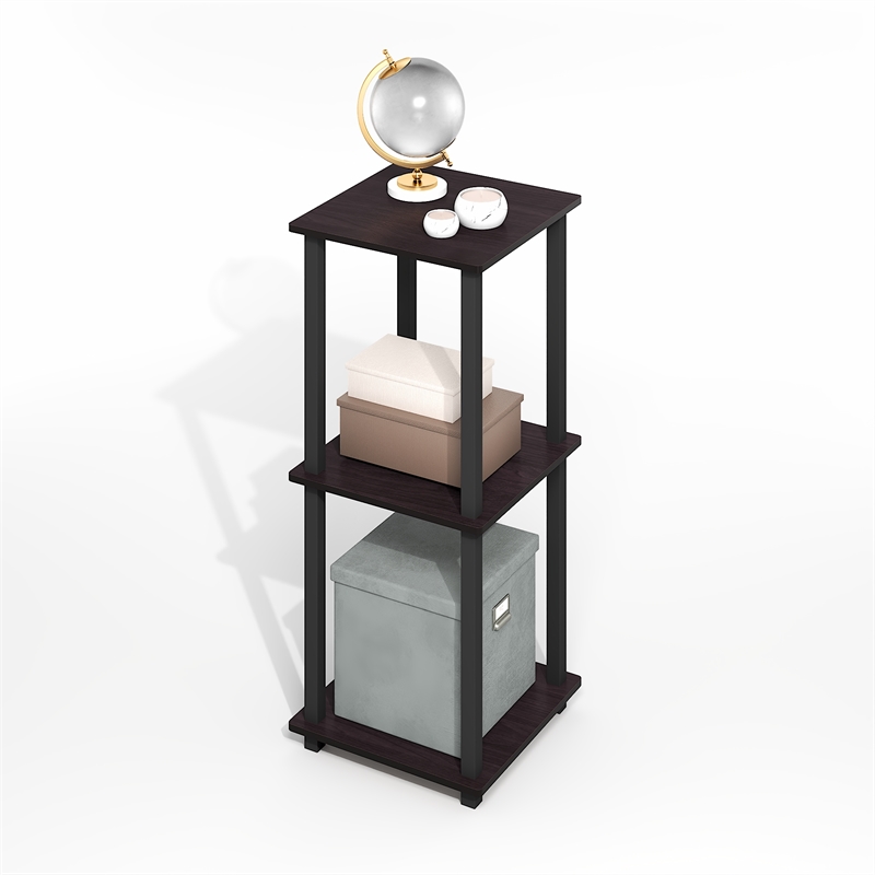 Furinno SIMPLISTIC End Table in Set of Two in Dark Mocha