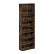 Furinno BASIC 8-Tier Open Shelf Bookcase 12 x 24 x 71inches in Amber Pine