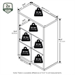 Furinno CUBICLE Closed Back Storage Organizer 5-Cube in Amber Pine