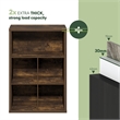 Furinno CUBICLE Closed Back Storage Organizer 5-Cube in Amber Pine
