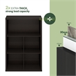 Furinno CUBICLE Closed Back Storage Organizer 5-Cube in Dark Oak