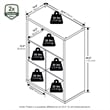 Furinno CUBICLE Closed Back Storage Organizer 5-Cube in White