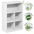 Furinno CUBICLE Closed Back Storage Organizer 5-Cube in White
