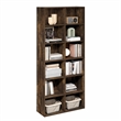 Furinno BASIC 12-Cube Open Bookcase Storage Organizer 12 x 32 x 71 in Amber Pine