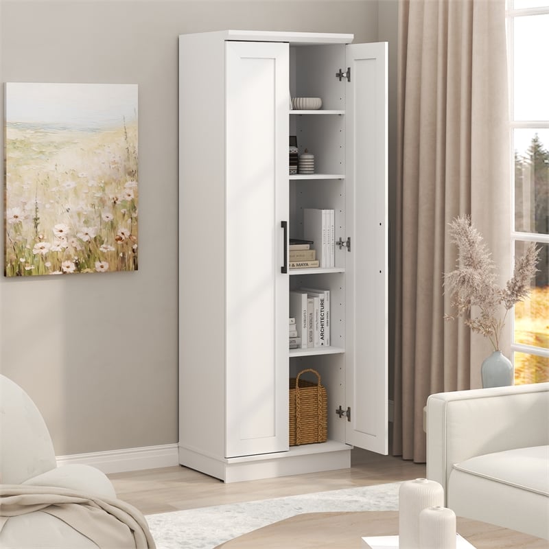 Furinno Robin Storage Kitchen Cabinet with 2 Doors 23W in White
