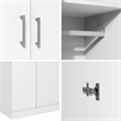 Furinno Robin Wardrobe Closet with Hanging Rod in White