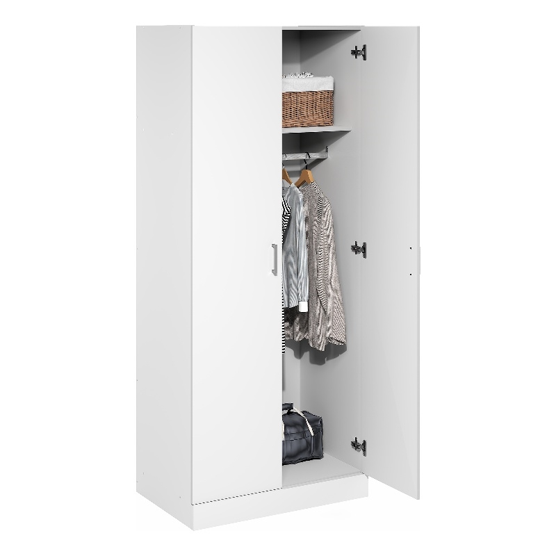 Furinno Robin Wardrobe Closet with Hanging Rod in White