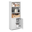 Furinno Robin Open Kitchen Cabinet with Doors in White