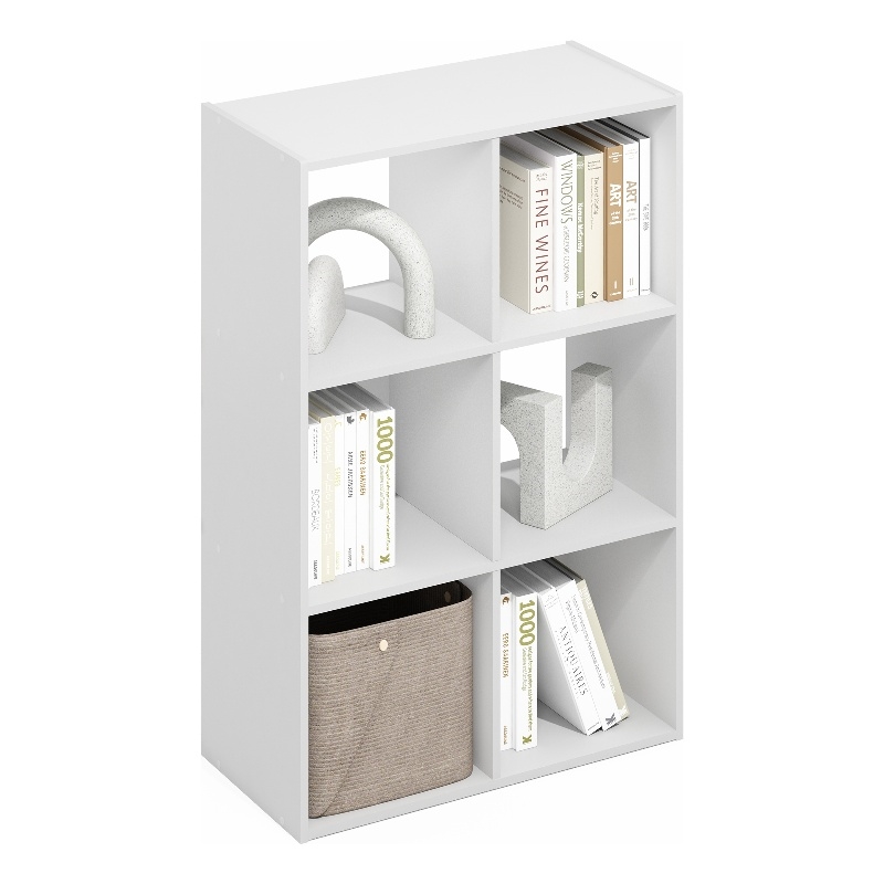 Furinno PELLI CUBIC Storage Cabinet in 3x2 in Plain White