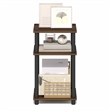 Furinno TURN-N-TUBE 3-Tier End Table Night Stand in Brown Walnut