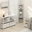 Furinno TURN-N-TUBE 5 Tier Corner Bookshelf in Plain White