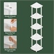 Furinno TURN-N-TUBE 5 Tier Corner Bookshelf in Plain White