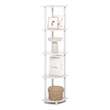 Furinno TURN-N-TUBE 5 Tier Corner Bookshelf in Plain White