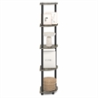 Furinno TURN-N-TUBE 5 Tier Corner Bookshelf in Grey Oak