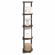 Furinno TURN-N-TUBE 5 Tier Corner Bookshelf in Black Walnut