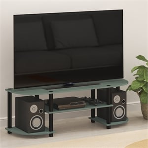 Furinno TURN-S-TUBE TV Stand for up to 55&quot with Round Corner in Sage Green