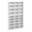 Furinno JAYA 24-Shelf Media Storage Rack with AdJUSTable Shelves in Plain White