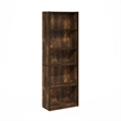 Furinno GEHRY 5-Tier Bookshelf with AdJUSTable Shelves in Amber Oak