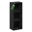 Furinno PASIR 3-Tier Open Shelves Bookshelf 9 x 12 x 32 in Darkwood