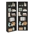 Furinno JAYA Set of 2 6-Tier Bookshelf 9.5 x 24.6 x 71 in Espresso