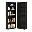 Furinno JAYA Set of 2 5-Tier Bookshelf with AdJUSTable Shelf in Espresso