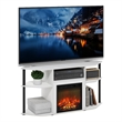 Furinno JENSEN Fireplace TV Stand with Corner for TV up to 55