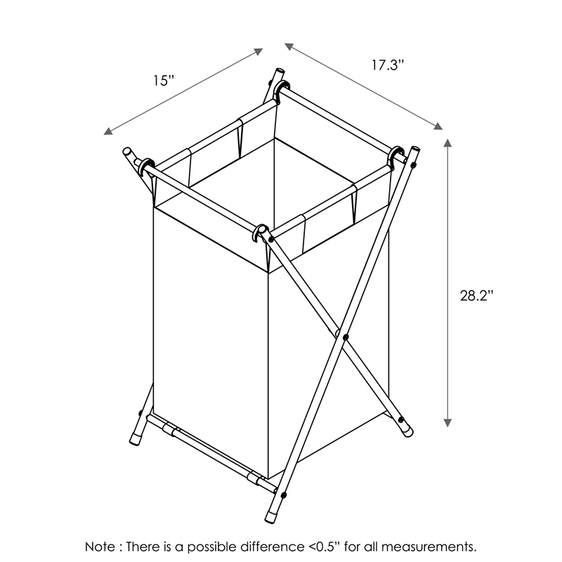 Furinno WAYAR Collapsible Laundry Baskets for Dirty Clothes in Single