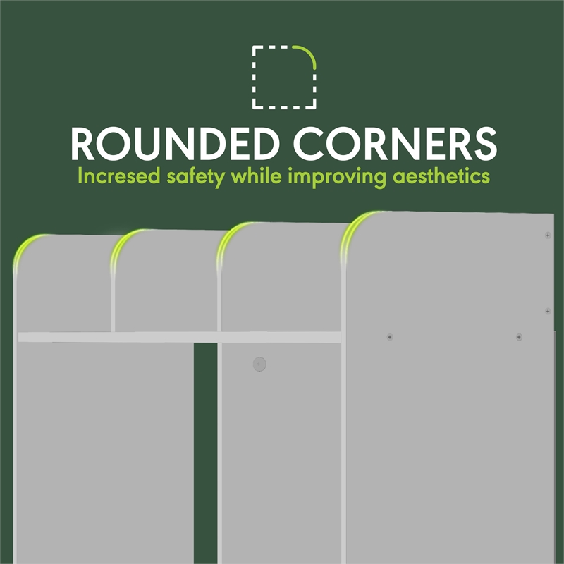 Furinno CLASSIC 5 Shelves Desk Shelf with Monitor Space in Espresso