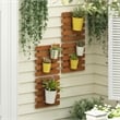 Furinno TIOMAN Set of 4 Outdoor Vertical Wall Planter in Light Wood