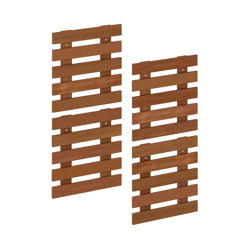 Furinno TIOMAN Set of 4 Outdoor Vertical Wall Planter in Light Wood