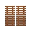 Furinno TIOMAN Set of 4 Outdoor Vertical Wall Planter in Light Wood