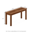 Furinno TIOMAN Outdoor Bench with Backless in Light Wood