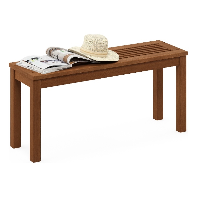 Furinno TIOMAN Outdoor Bench with Backless in Light Wood