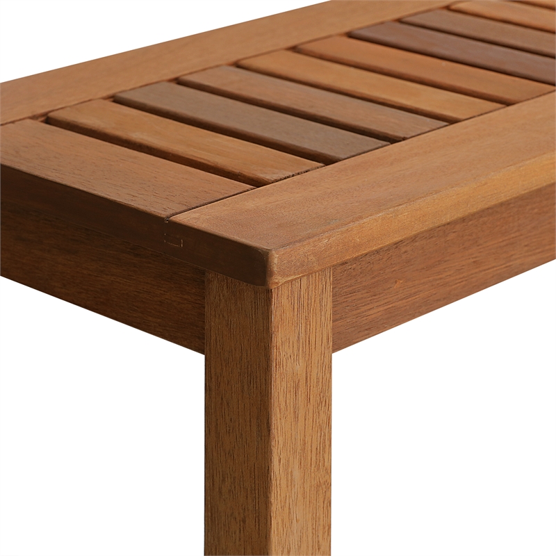 Furinno TIOMAN Outdoor Bench with Backless in Light Wood