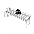 Furinno TIOMAN Outdoor Bench with Backless in Light Wood