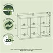 Furinno CUBICLE 6-Cube Thick Frame Reversible Open Back Bookcase Sage Green