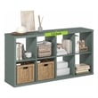 Furinno CUBICLE 8-Cube Thick Frame Reversible Open Back Bookcase Sage Green
