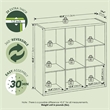 Furinno CUBICLE 9-Cube Thick Frame Reversible Open Back Bookcase Sage Green