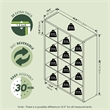 Furinno CUBICLE 12-Cube Thick Frame Reversible Open Back Bookcase Sage Green