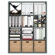 Furinno CUBICLE 12-Cube Thick Frame Reversible Open Back Bookcase Sage Green
