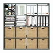 Furinno CUBICLE 16-Cube Thick Frame Reversible Open Back Bookcase Sage Green