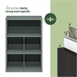 Furinno CUBICLE 5-Cube Thick Frame Reversible Closed Back Bookcase Sage Green