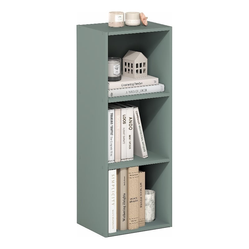 Furinno LUDER 3-Cube Bookshelf  in Sage Green