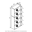Furinno LUDER 5-Tier Bookshelf in Bookcase in Sage Green