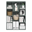 Furinno LUDER 11-Cube Reversible Bookcase in Sage Green